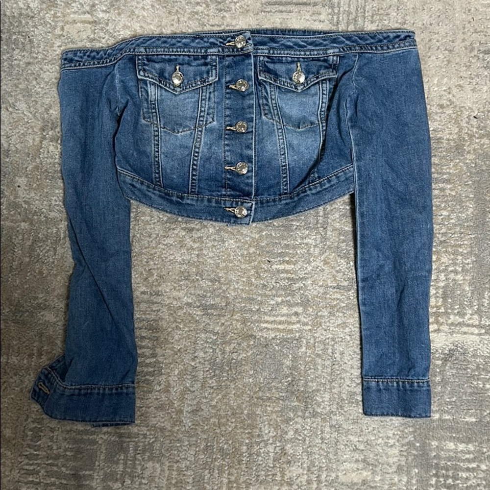 Jean crop top